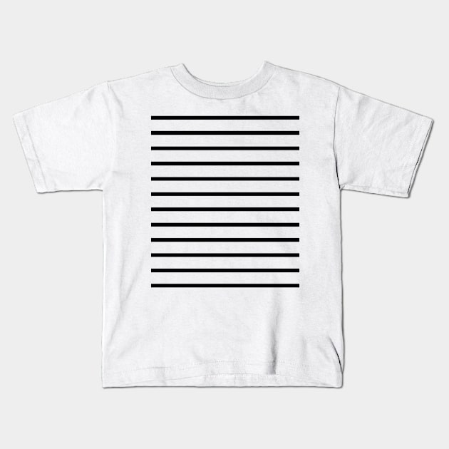 Black Stripes Kids T-Shirt by craftydesigns